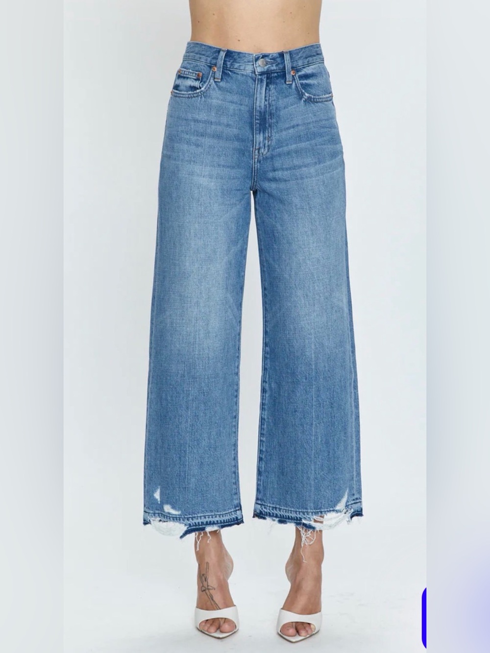 Pistola Loretta High Rise Wide Leg Ankle Jeans in Revaler Vintage 28